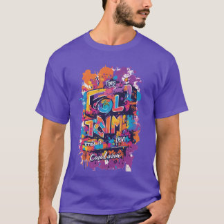 Bold "TIMIS" Text T-Shirt with Colorful