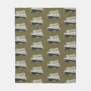 Bold Titanic Custom Name Fleece Blanket