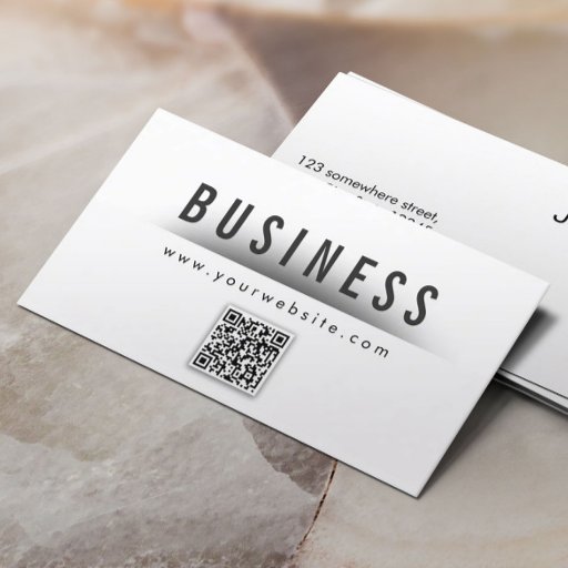 Customizable Bold Title QR Code Nail Art Business Card