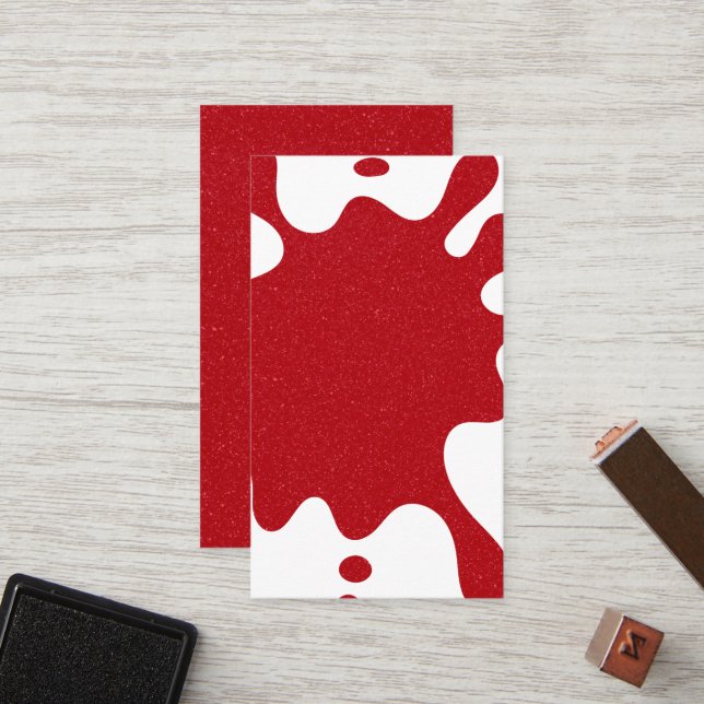 Bold Tomato Red Splash Custom Flat Loyalty Card (Front/Back In Situ)