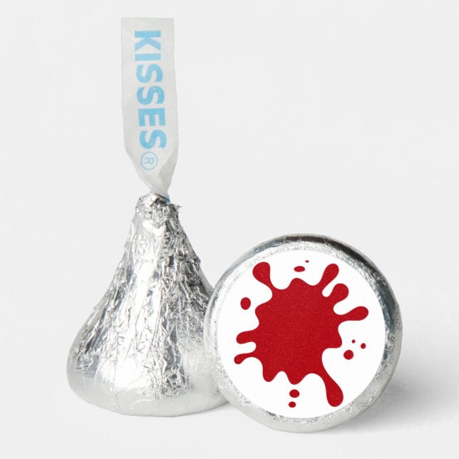 Bold Tomato Red Splash Hershey's® Kisses® Labels Hershey®'s Kisses® (Front)