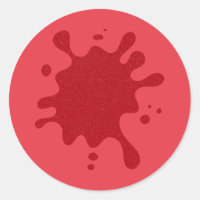Bold Tomato-Red Splash Round Stickers – Customize
