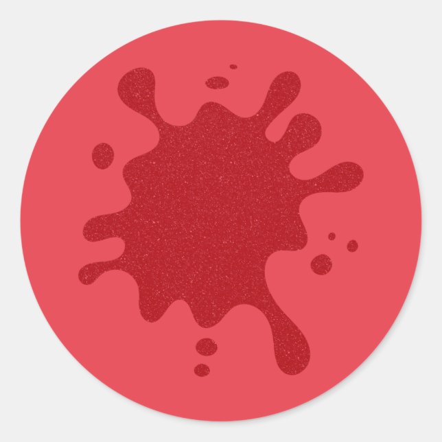 Bold Tomato-Red Splash Round Stickers – Customize (Front)