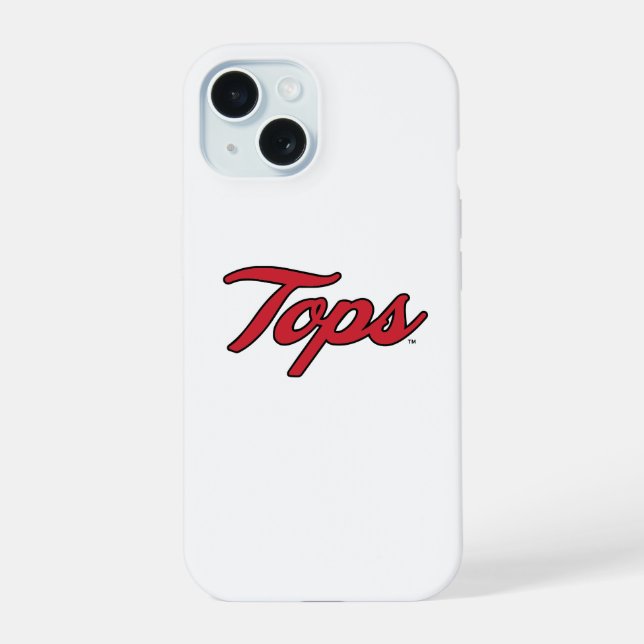 Bold Tops Script Logo iPhone 15 Case (Back)