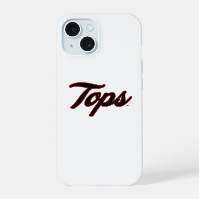 Bold Tops Script Logo iPhone 15 Case (Back)