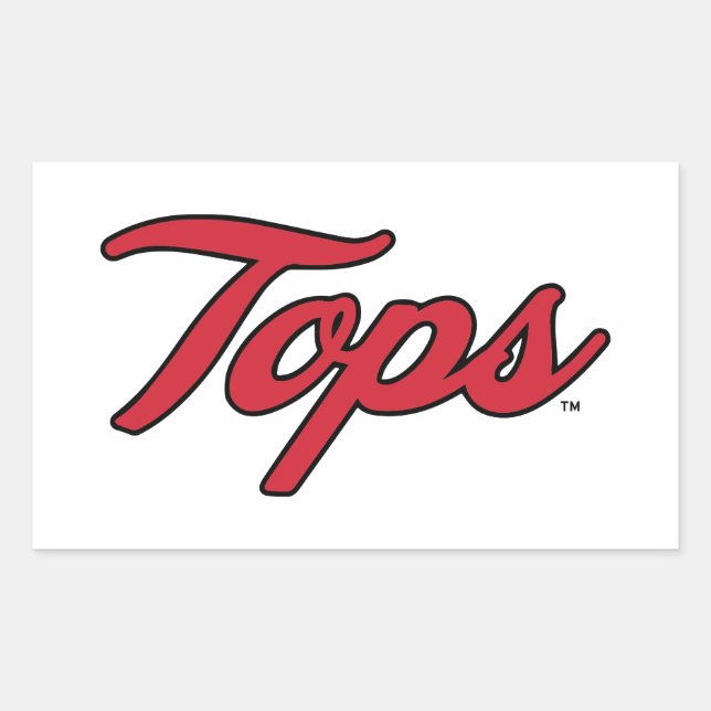 Bold Tops Script Logo Rectangular Sticker (Front)