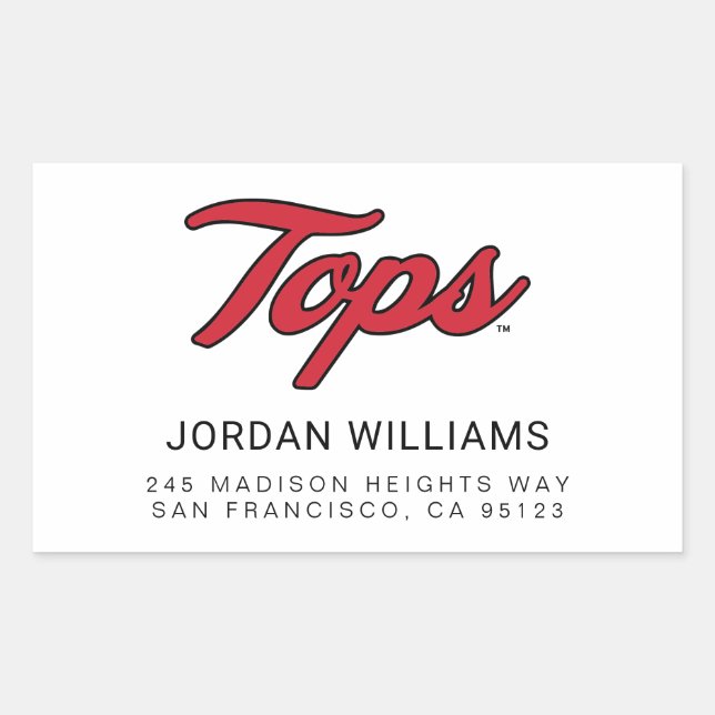 Bold Tops Script Logo Rectangular Sticker (Front)