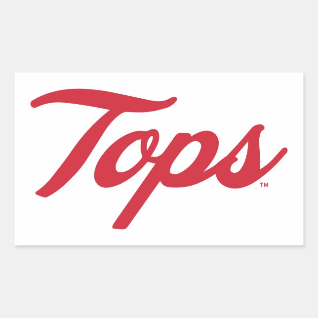Bold Tops Script Logo Rectangular Sticker (Front)