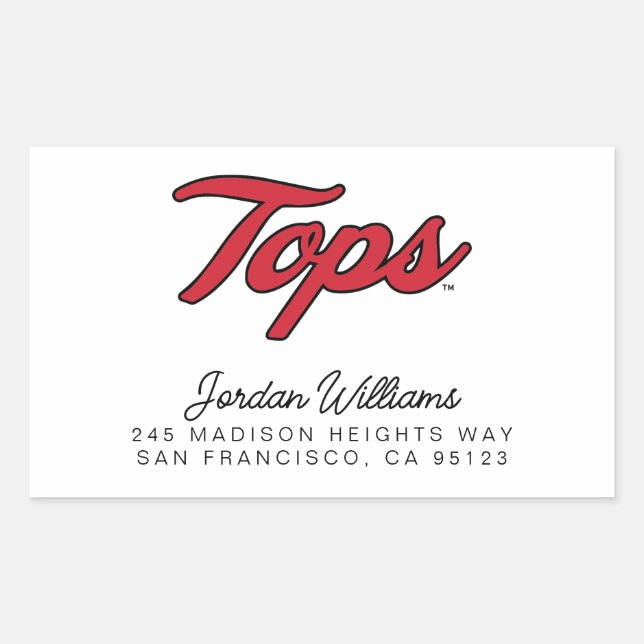 Bold Tops Script Logo Rectangular Sticker (Front)