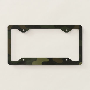 Bold Tough Adventurous Camo Earthy Greens Browns  License Plate Frame