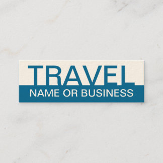 bold TRAVEL (color customizable) Mini Business Card
