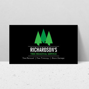 Bold Tree Service Logo Green/Black Business Card