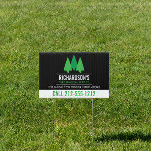 Bold Tree Service Logo Green/Black Sign