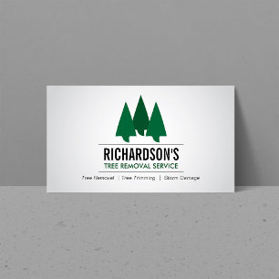 Bold Tree Service Logo Green/Gray Business Card