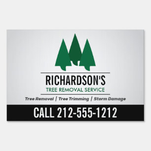Bold Tree Service Logo Green/Gray Sign