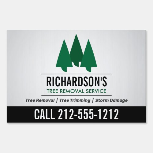 Bold Tree Service Logo GreenGray Sign