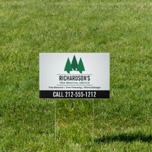 Bold Tree Service Logo Green/Gray Sign