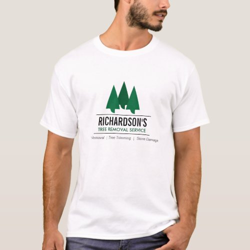 Bold Tree Service Logo GreenWhite T_Shirt