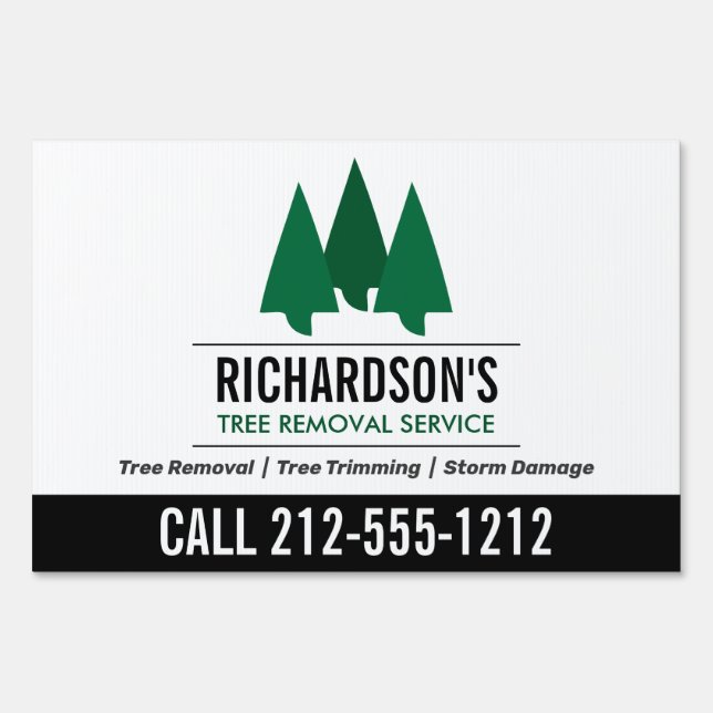 Bold Tree Service Logo Sign (Front)