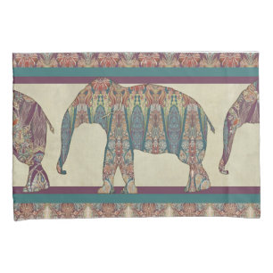 Bold Trendy Bedroom Kashmir Paisley Elephant Art Pillow Case