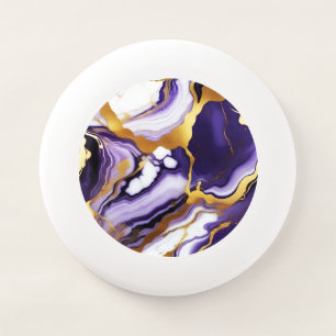 Bold Trendy purple yellow Gold faux marble Wham-O Frisbee