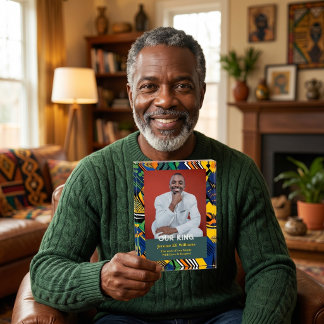 Bold Tribal Christmas Gifts for African Black Men Photo Block
