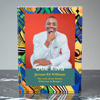 Bold Tribal Christmas Gifts for African Black Men Photo Block