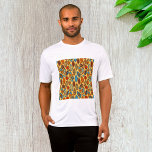 Bold Tribal Leaf Pattern Boho Abstract T-Shirt<br><div class="desc">Stay cool and stand out with this men’s active T-shirt printed with a vibrant tribal leaf pattern in red,  blue,  and gold. The bold boho design offers a stylish edge for workouts,  outdoor adventures,  or everyday casual wear.</div>