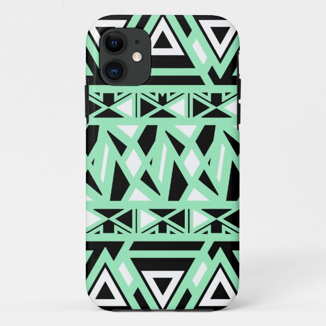 Bold Tribal Mint Case-Mate iPhone Case (Back)