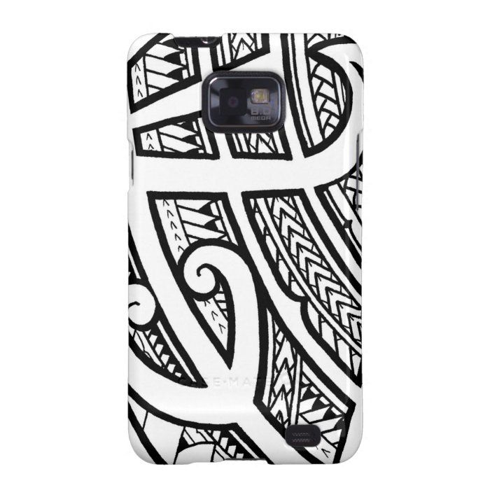 Bold tribal tattoo Island design with spearheads Galaxy S2 Case