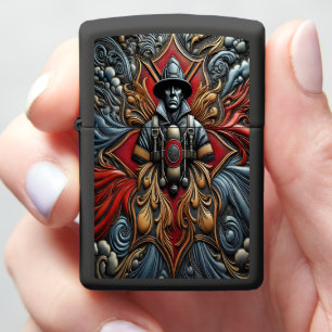 Bold Tribute to Courageous Firefighters Zippo Lighter
