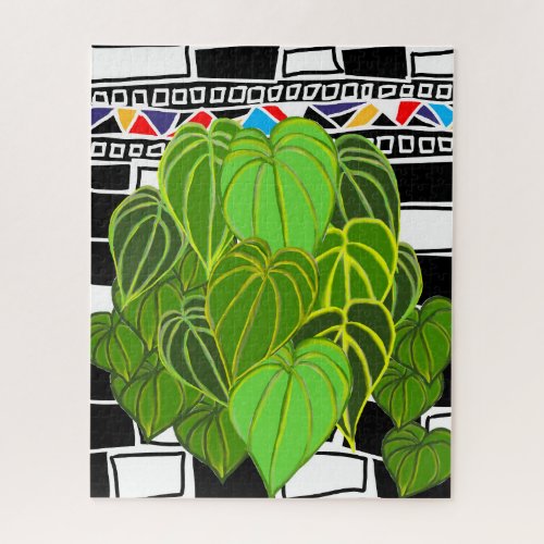 Bold Tropical Floral Art Jigsaw Puzzle