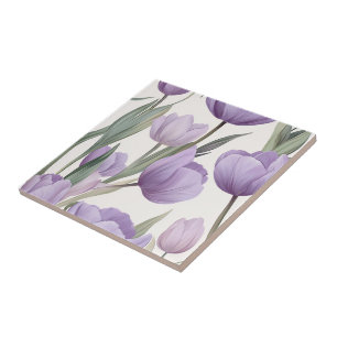 Bold Tulip Ceramic Tiles  For Modern Bathroom