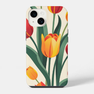 Bold Tulip Illustration iPhone 14 Case