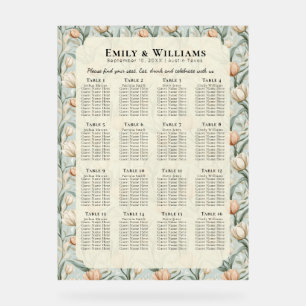Bold Tulip Petal Seaside Wedding Acrylic Sign