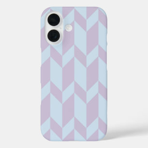 Bold Two Tone Arrow Chevron Stripe Powder Pastel iPhone 16 Case