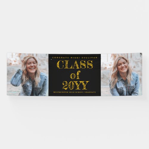 Bold Type 2 Photo Graduation Banner