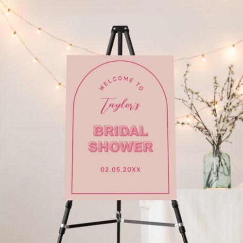 Bold Type Arch Border Bridal Shower Welcome Sign