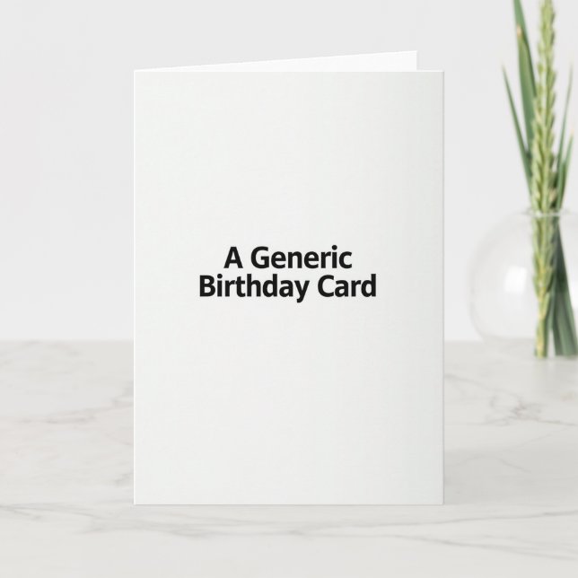 Bold Type Birthday Card (Front)