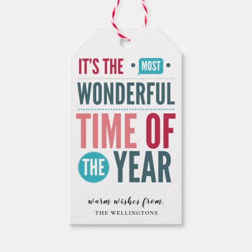 Bold Type Christmas Quote Holiday Gift Tags