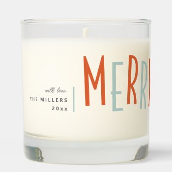 Bold Type Christmas Scented Jar Candle by fourwetfeet at Zazzle
