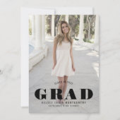 Bold Type Graduation Photo Announcement and Party (Front)