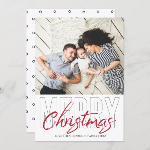 Bold Type Modern Merry Christmas Card