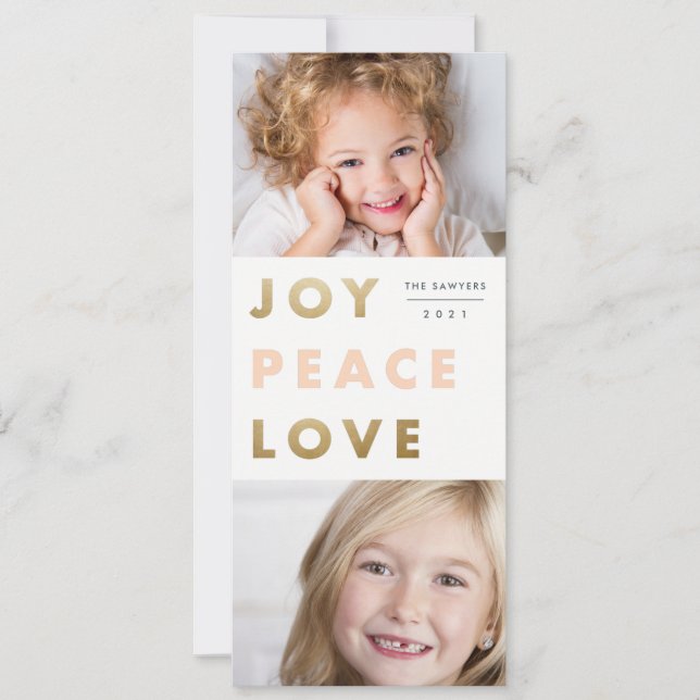 Bold Type Photo Holiday Card (Front)