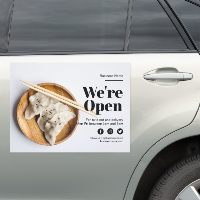 Bold Type Restaurant Business Car Magnet (In Situ)