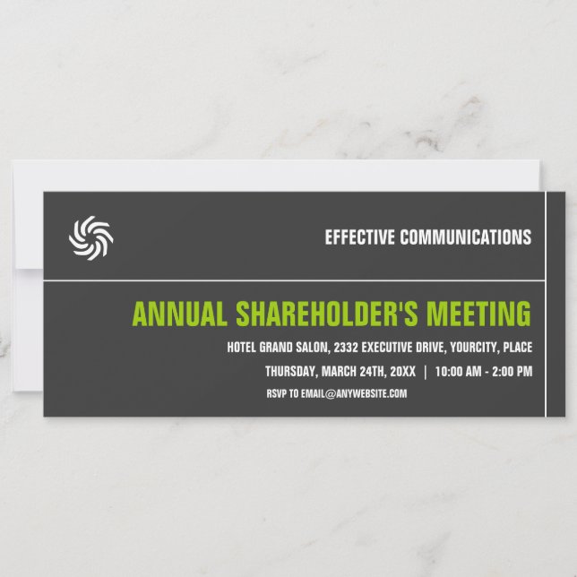 Bold Typographic Corporate Event Invitation (Front)