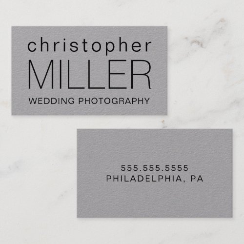 Bold Typography and Contemporary Professional Business Card