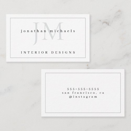 Bold Typography and Contemporary Professional Business Card