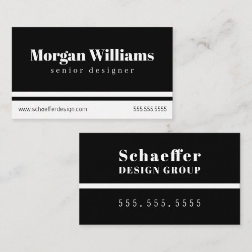 Bold Typography and Contemporary Professional Business Card