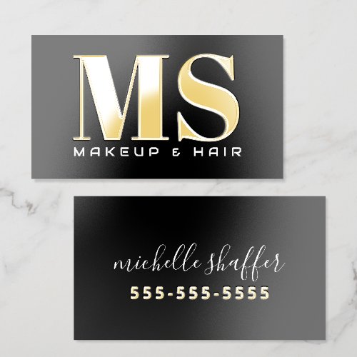 Bold Typography and Contemporary Professional Foil Business Cards